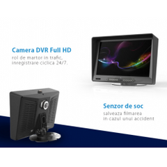 MODEL NOU !Navigatie GPS pentru camioane NaviTruck T7X-PRO 2026 ,parasolar inclus,ecran de 7 inch,camera DVR Full HD !